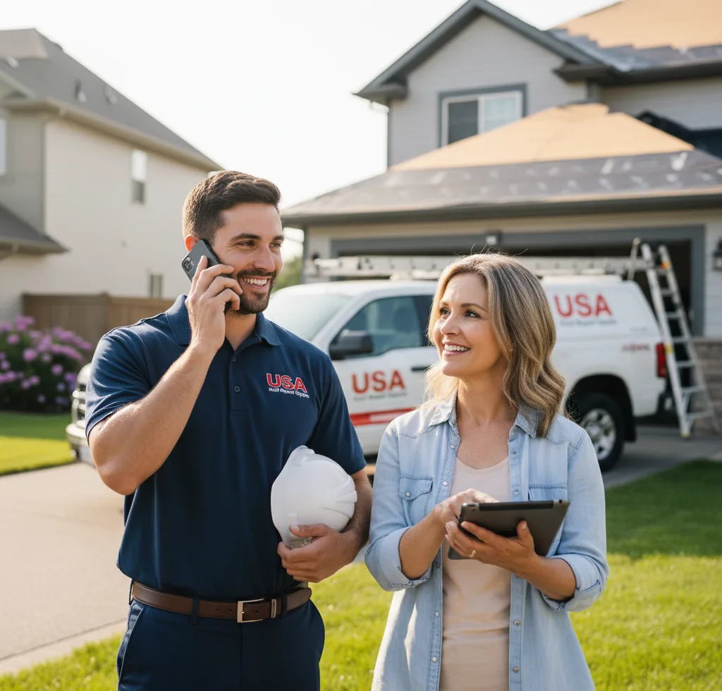 USA Roof Repair Experts customer support in Haddock